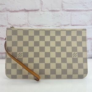 Authentic Louis Vuitton Damier Azur Neverfull Pochette